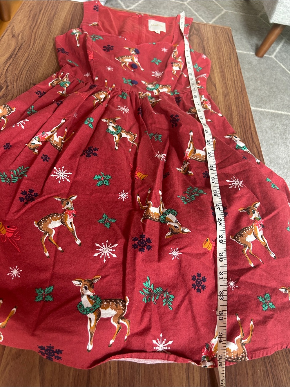 ModCloth Christmas deer dress size small - Picture 4 of 6